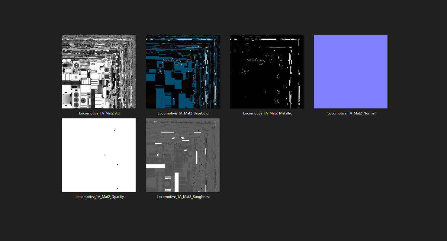 Locomotive And Railcar 1A Low-poly 3D model_40