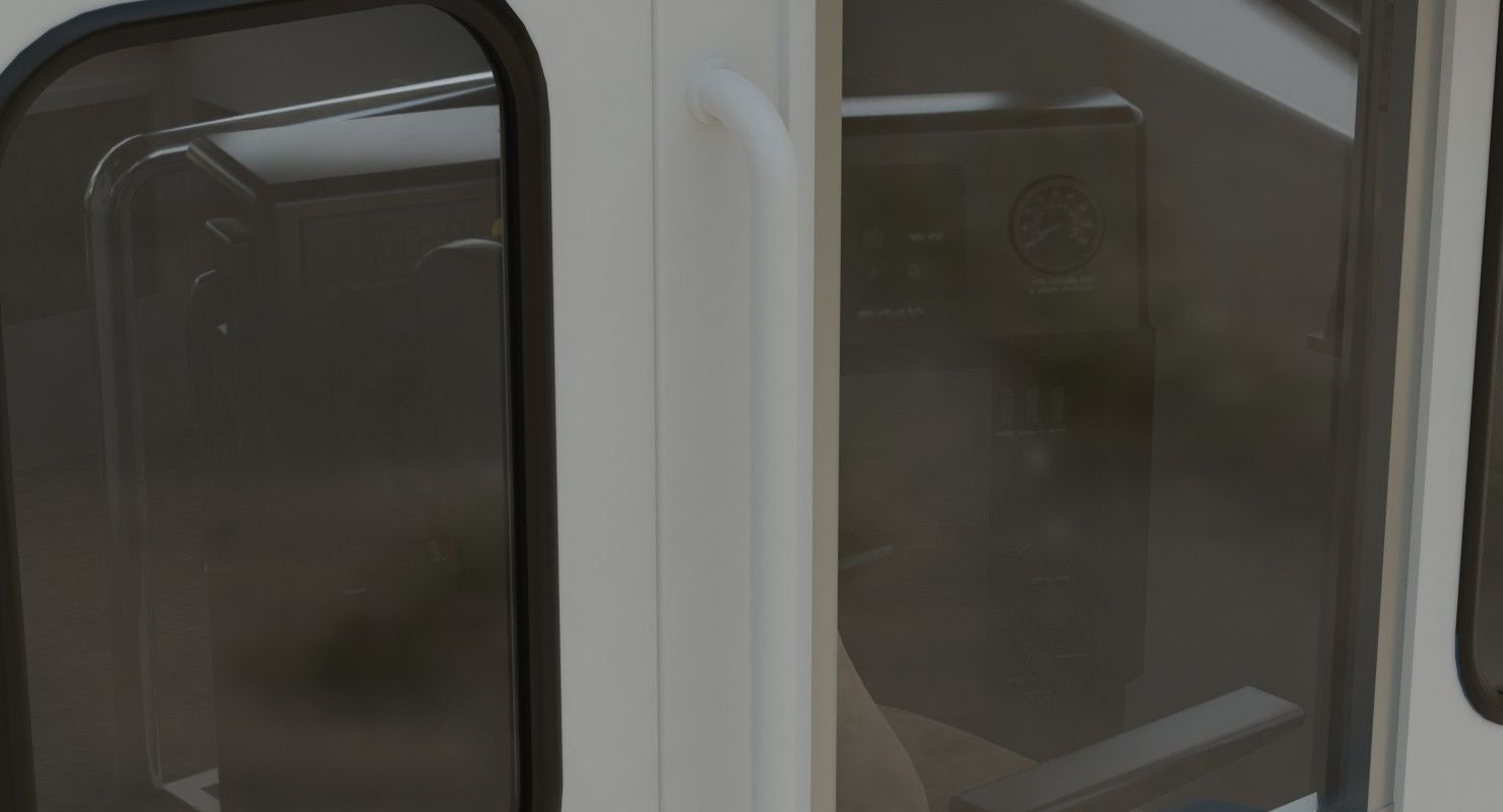 Locomotive And Railcar 1A Low-poly 3D model_20