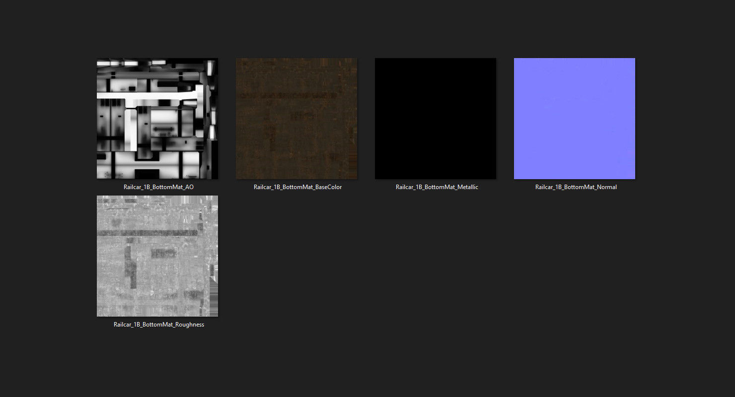 Locomotive And Railcar 1A Low-poly 3D model_42