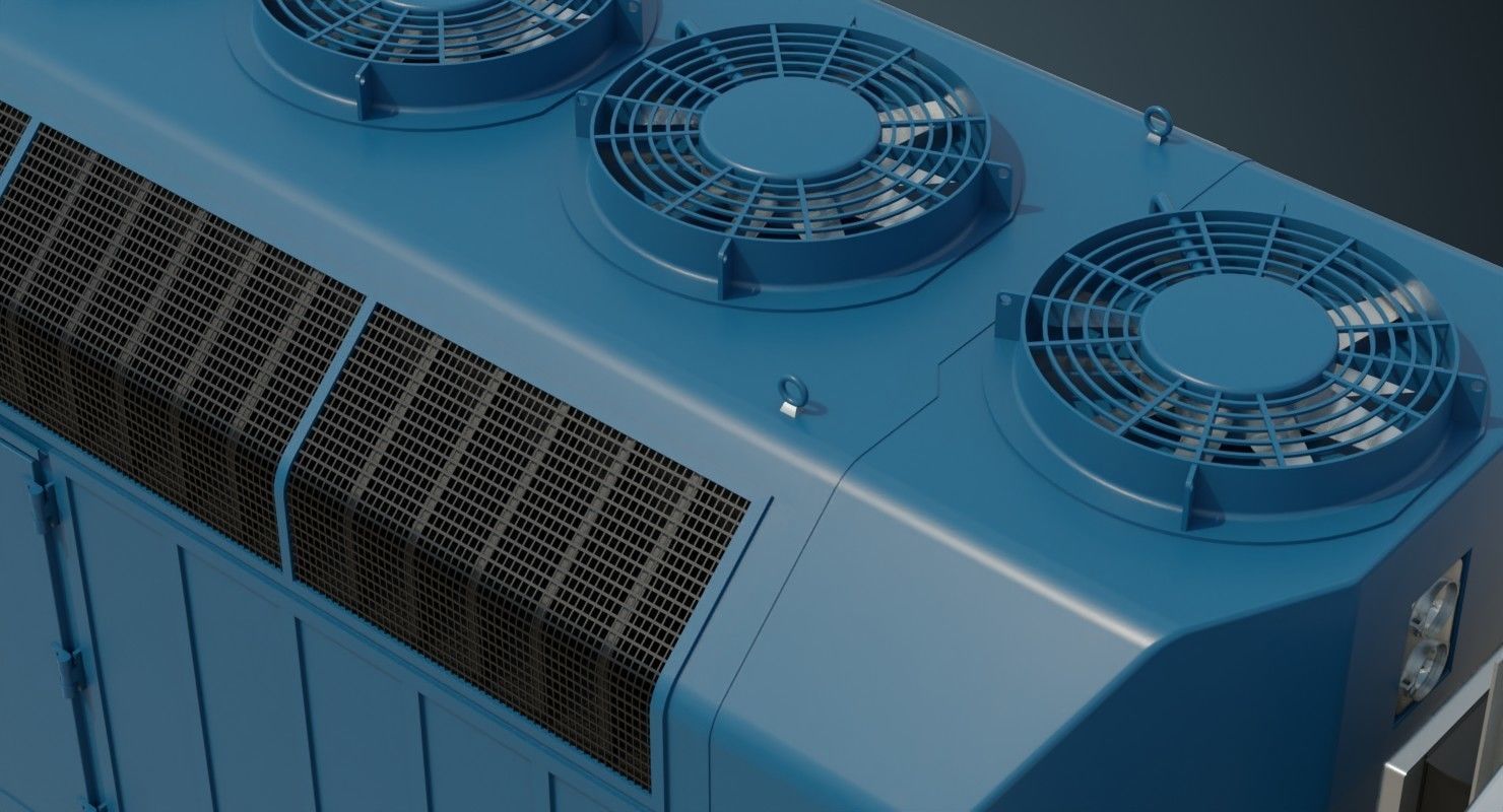 Locomotive And Railcar 1A Low-poly 3D model_10