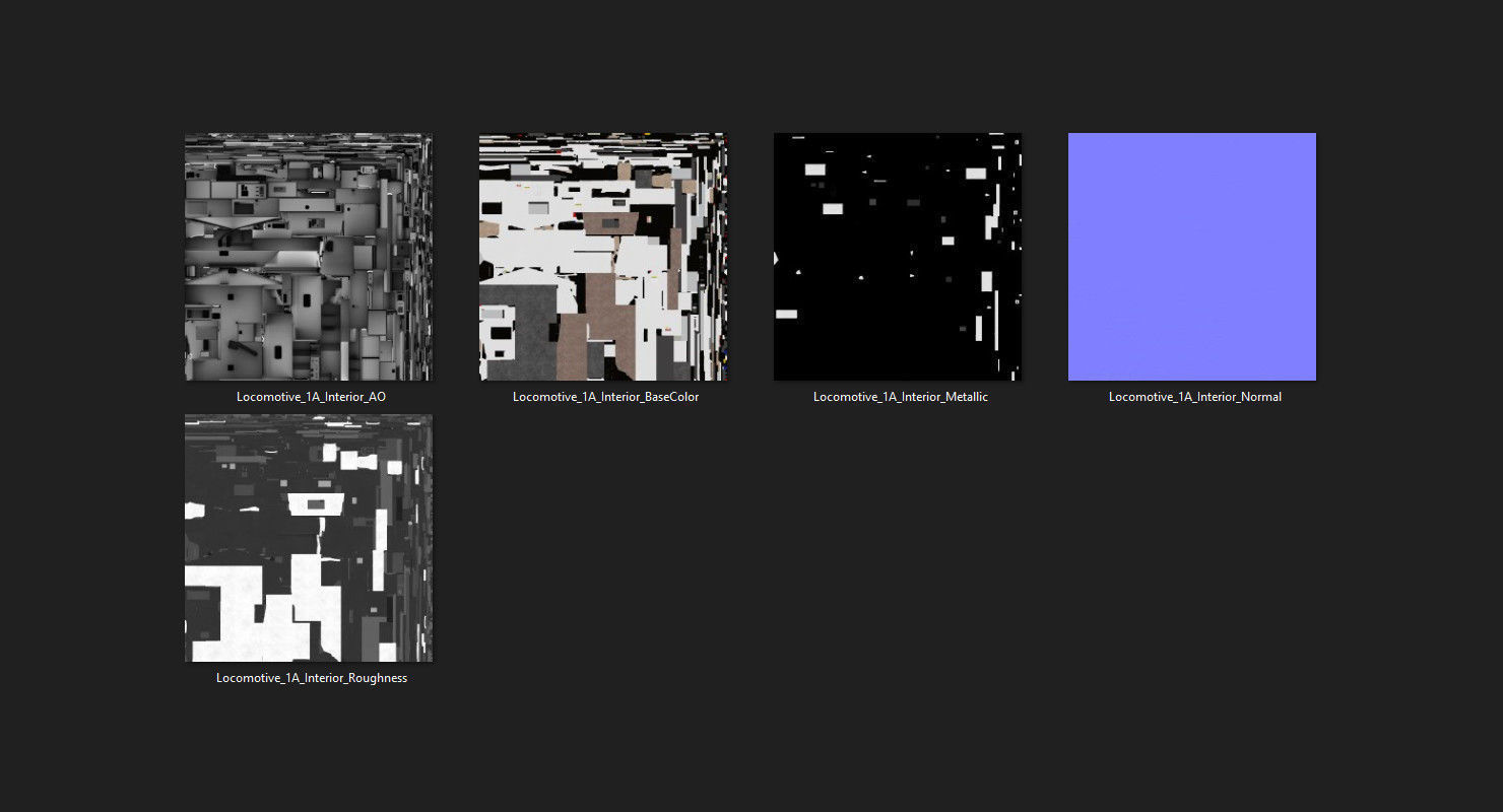 Locomotive And Railcar 1A Low-poly 3D model_36