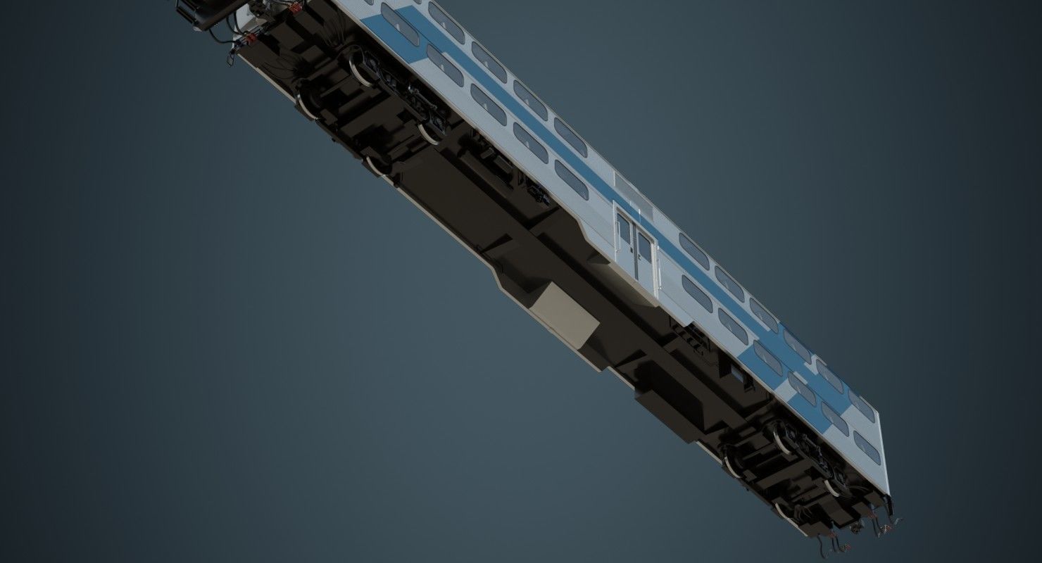 Locomotive And Railcar 1A Low-poly 3D model_6