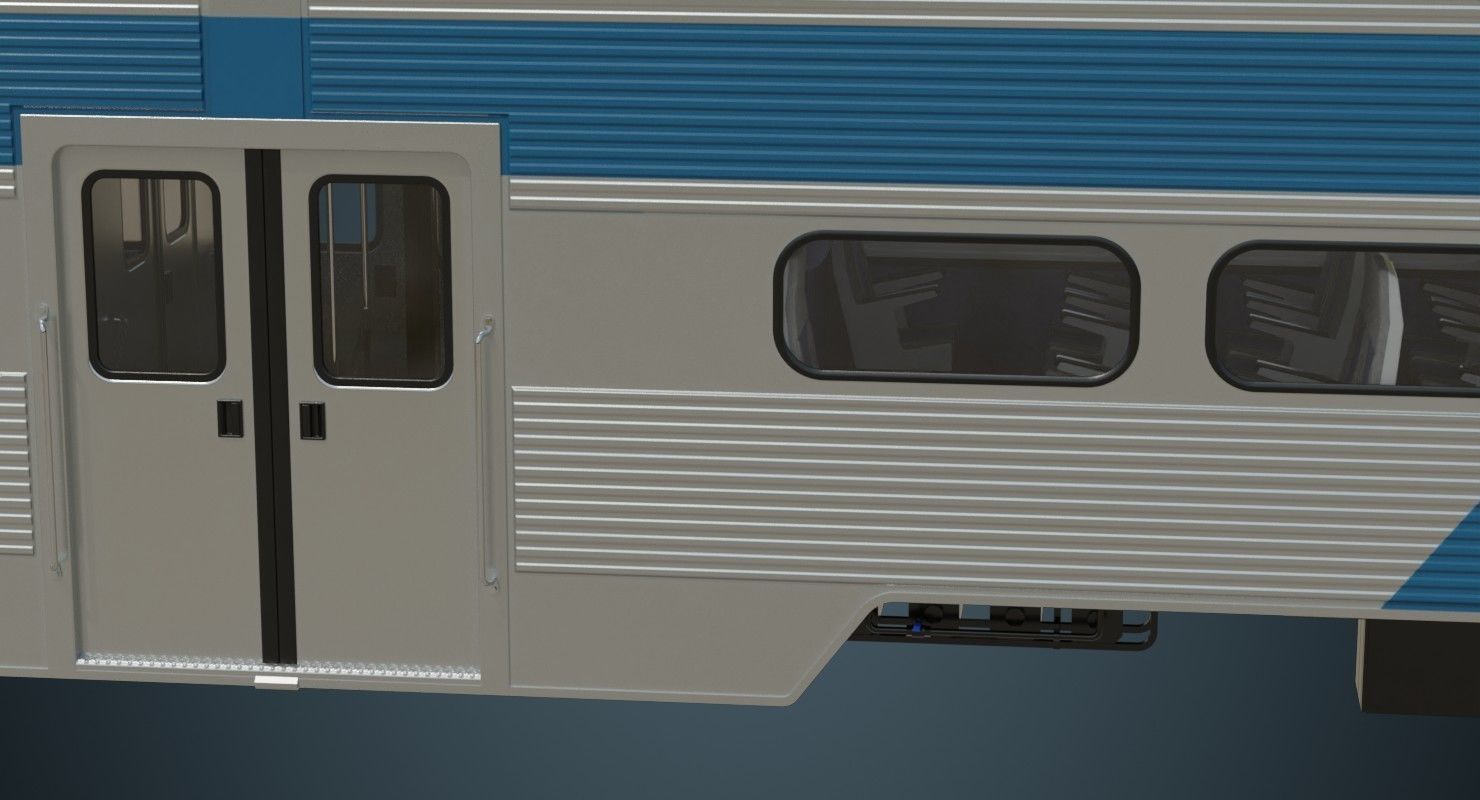 Locomotive And Railcar 1A Low-poly 3D model_15