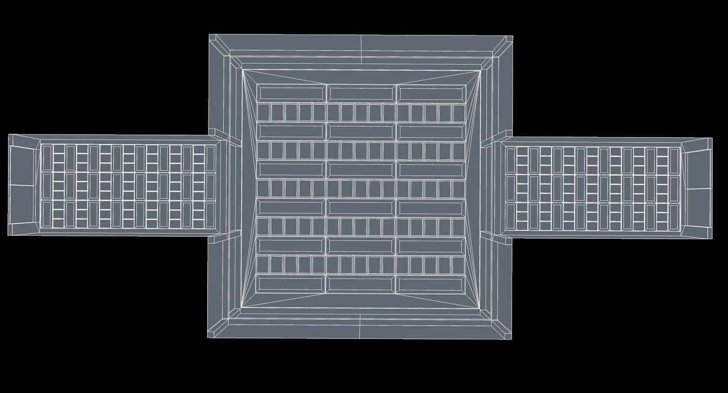 Empty Room Low-poly 3D model_8