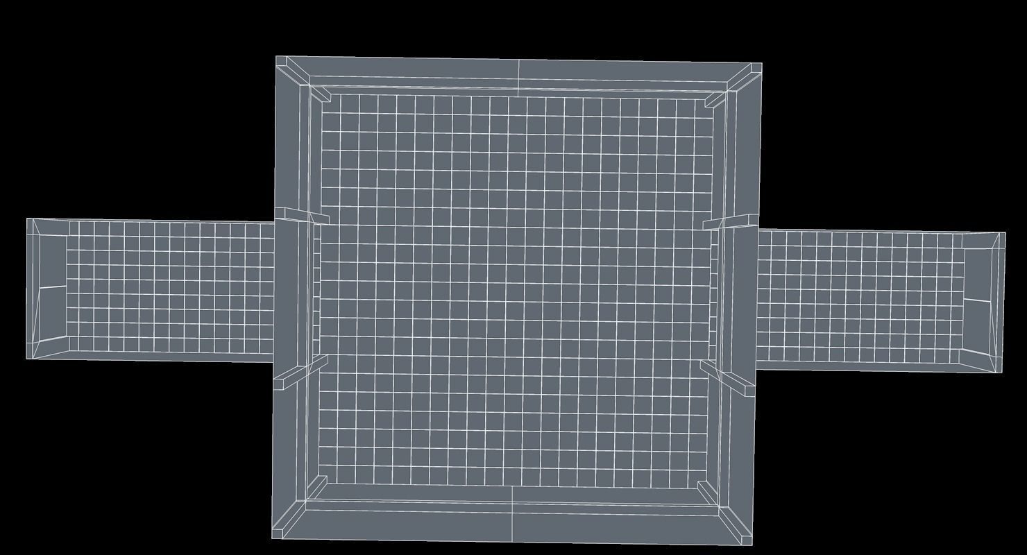 Empty Room Low-poly 3D model_7