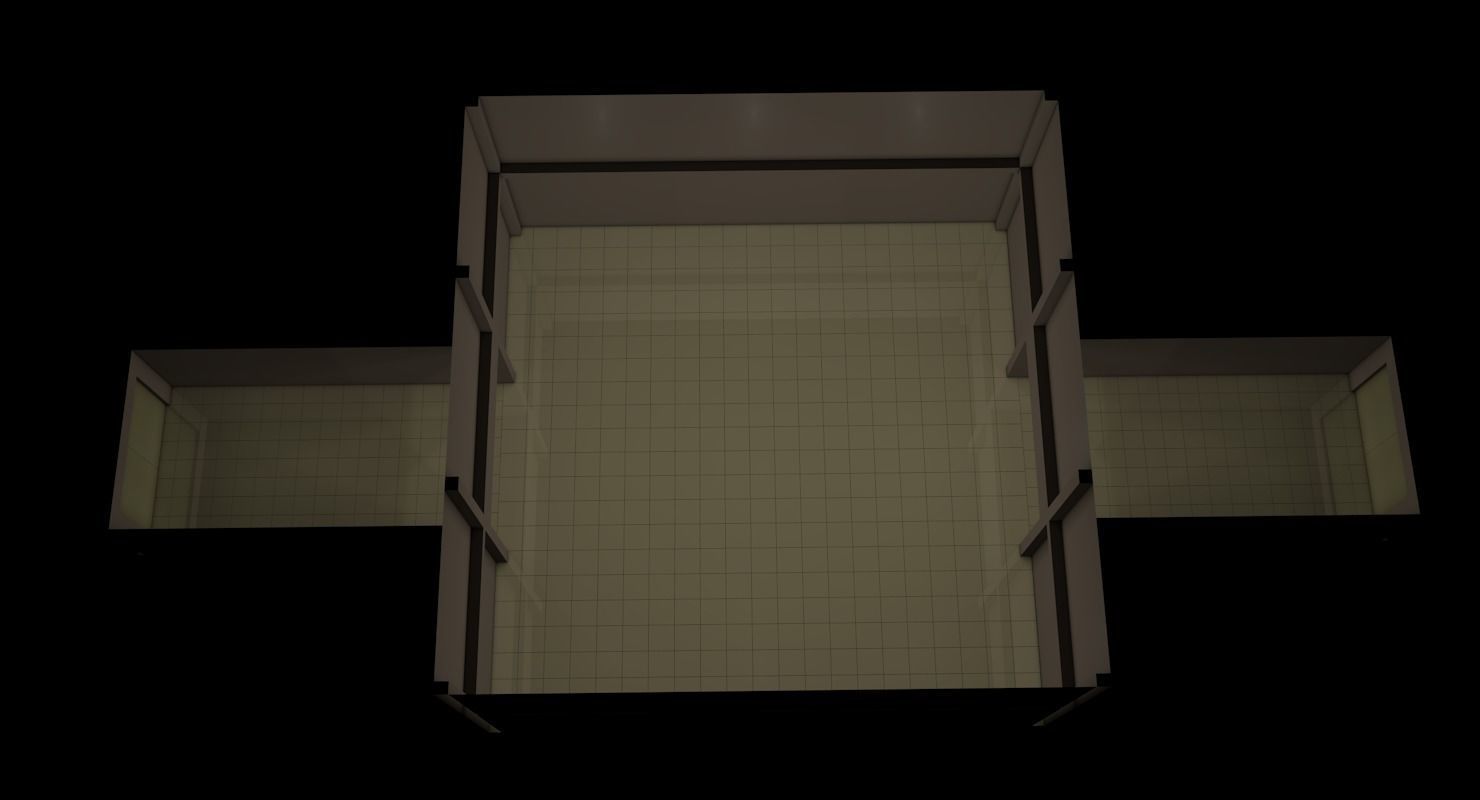 Empty Room Low-poly 3D model_4