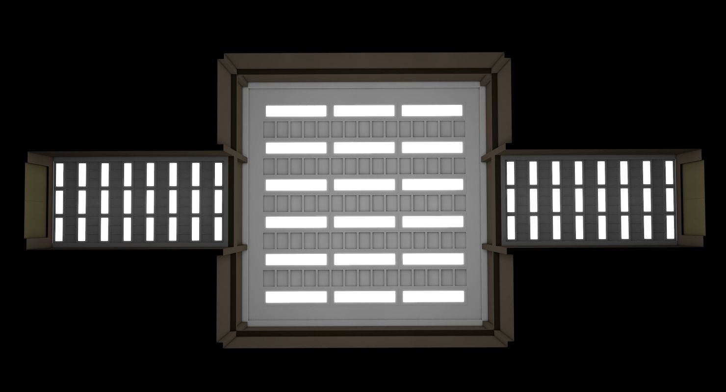 Empty Room Low-poly 3D model_5