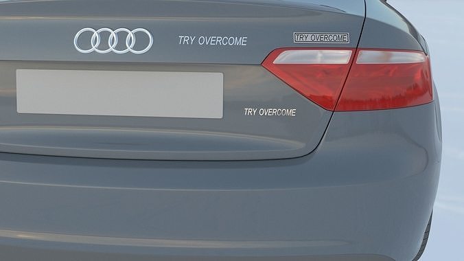 3 in 1 Emblem Badge Nameplate 3D Car Sticker Decal TRY OVERCOME 3D print model