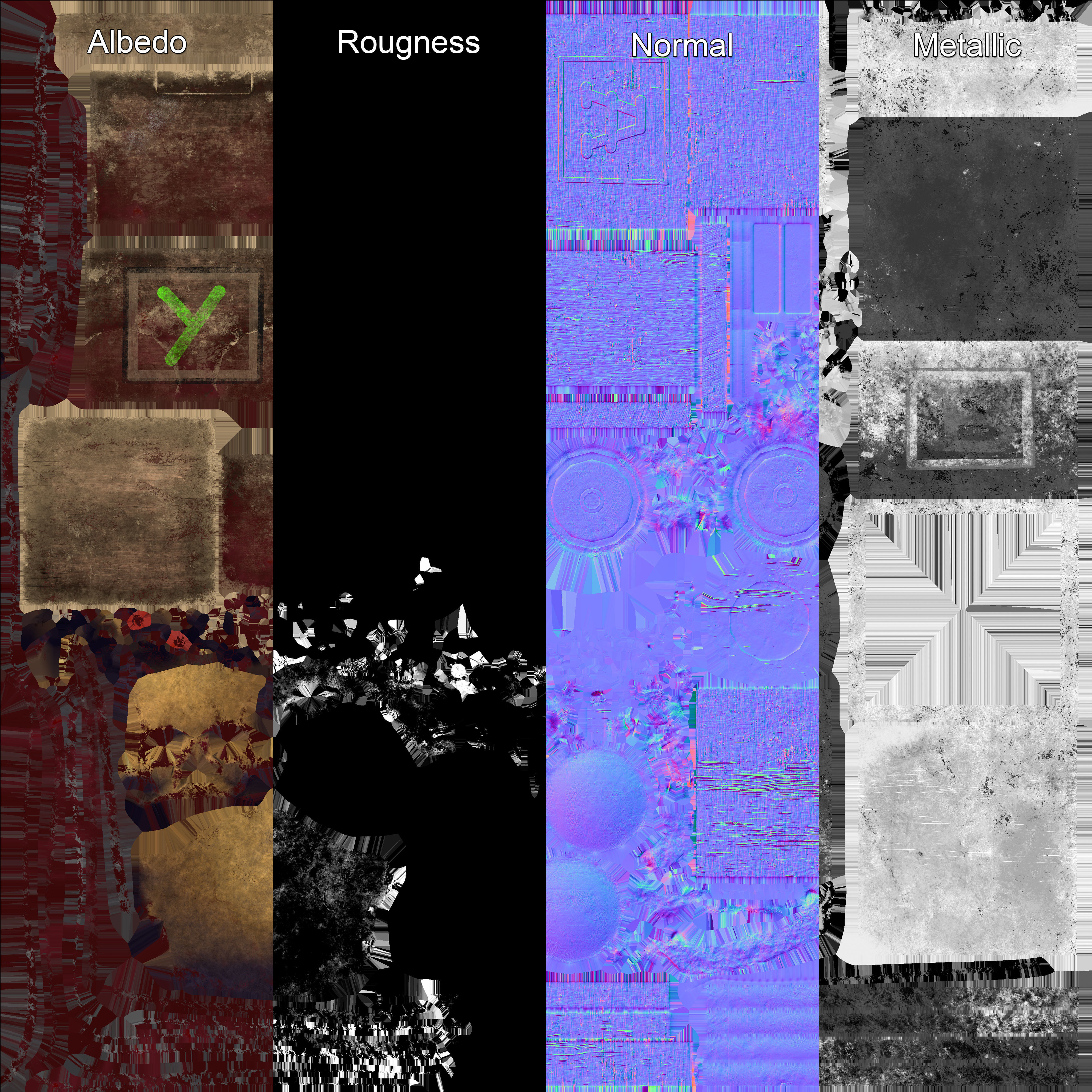 Skull-box horror character Low-poly 3D model_7