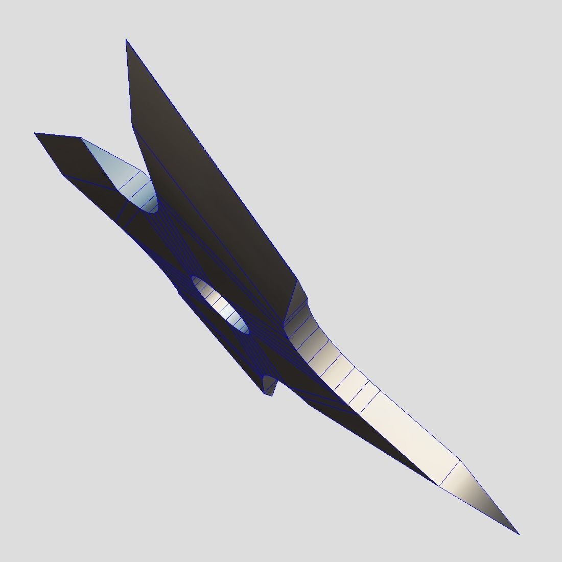 Shuriken 2 metal star with hole in middle Low-poly 3D model_7