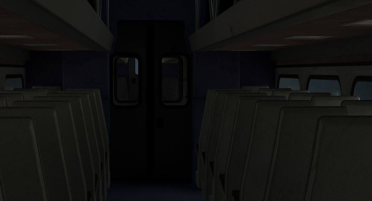 Locomotive And Railcar 1B Low-poly 3D model_22