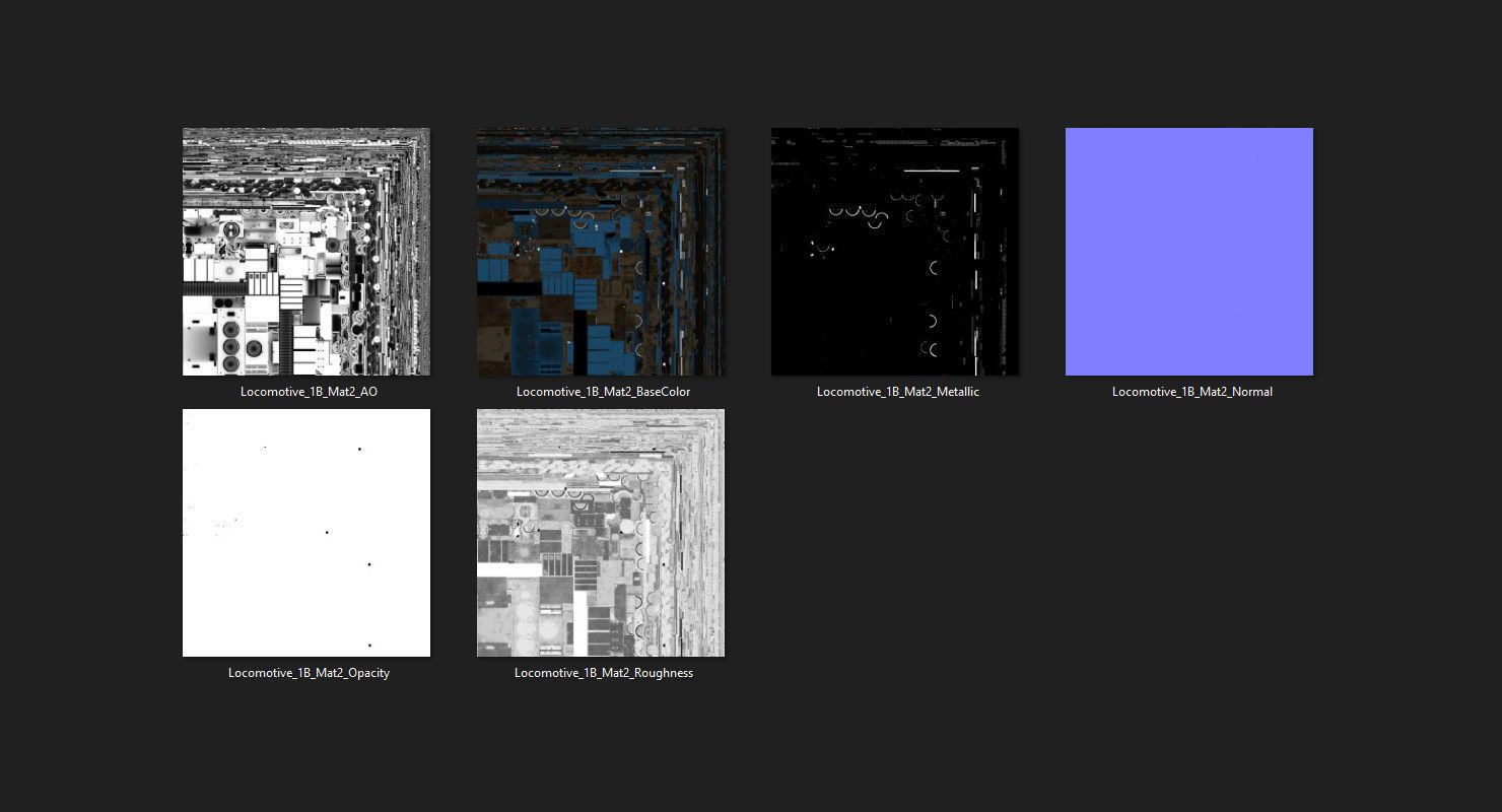 Locomotive And Railcar 1B Low-poly 3D model_40