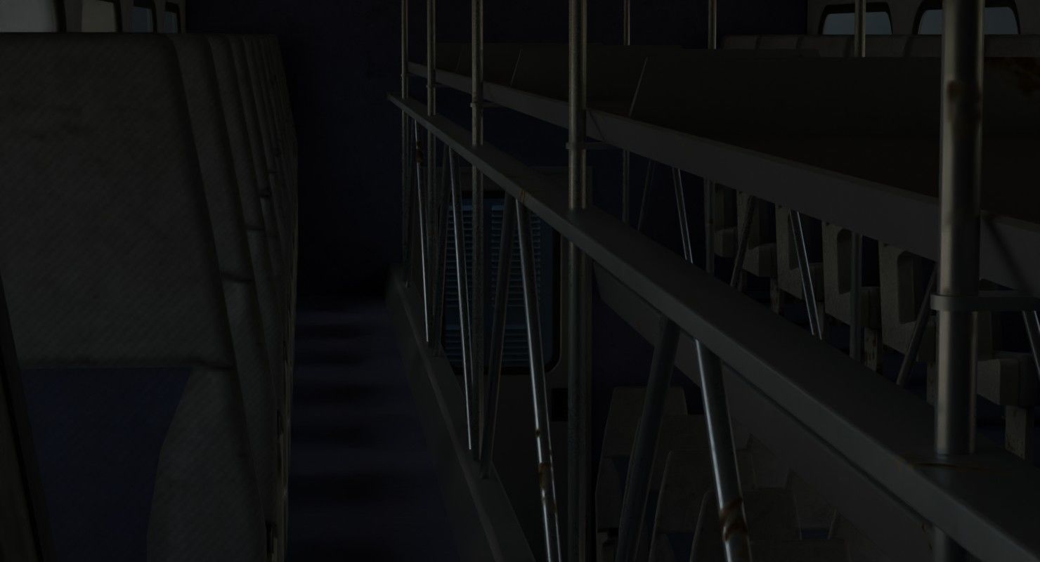 Locomotive And Railcar 1B Low-poly 3D model_21