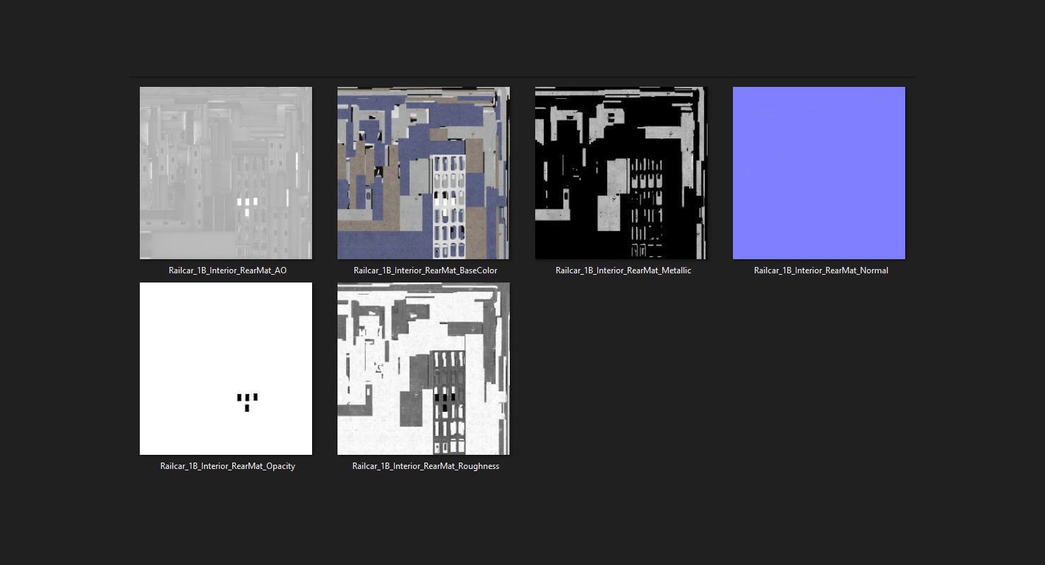 Locomotive And Railcar 1B Low-poly 3D model_50