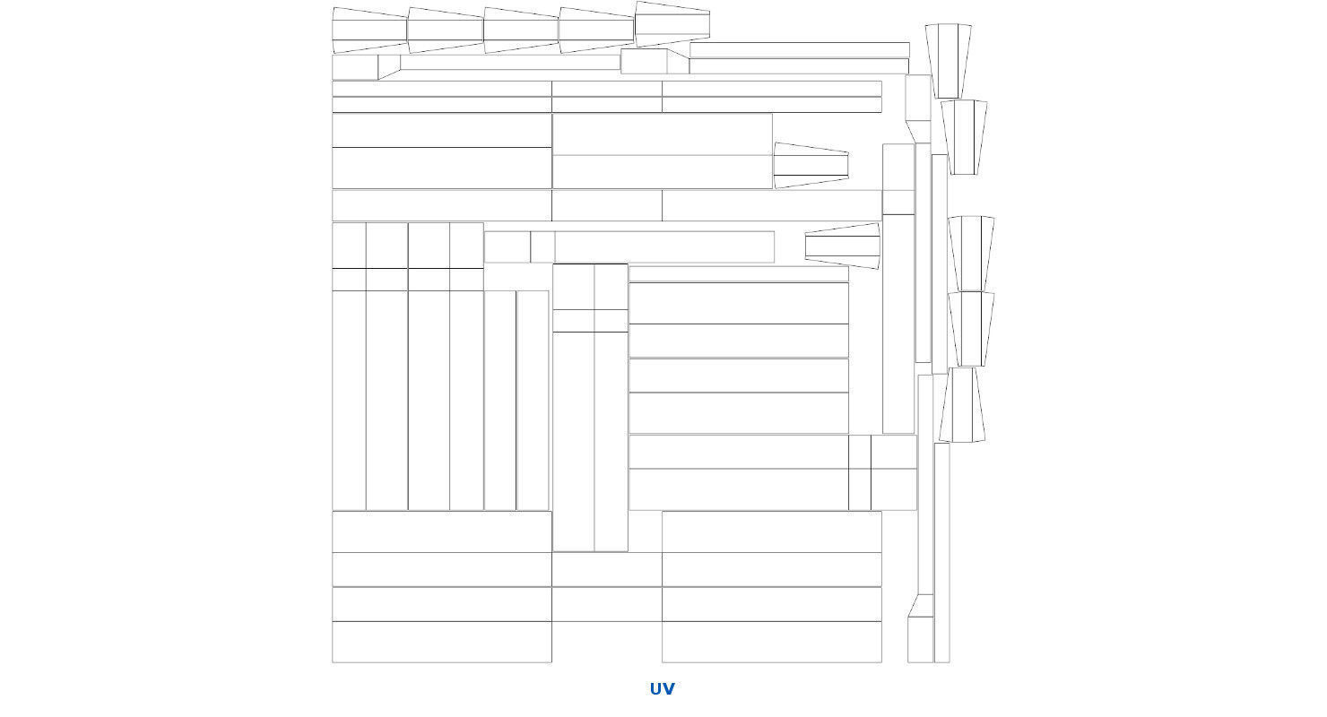 Locomotive And Railcar 1B Low-poly 3D model_41