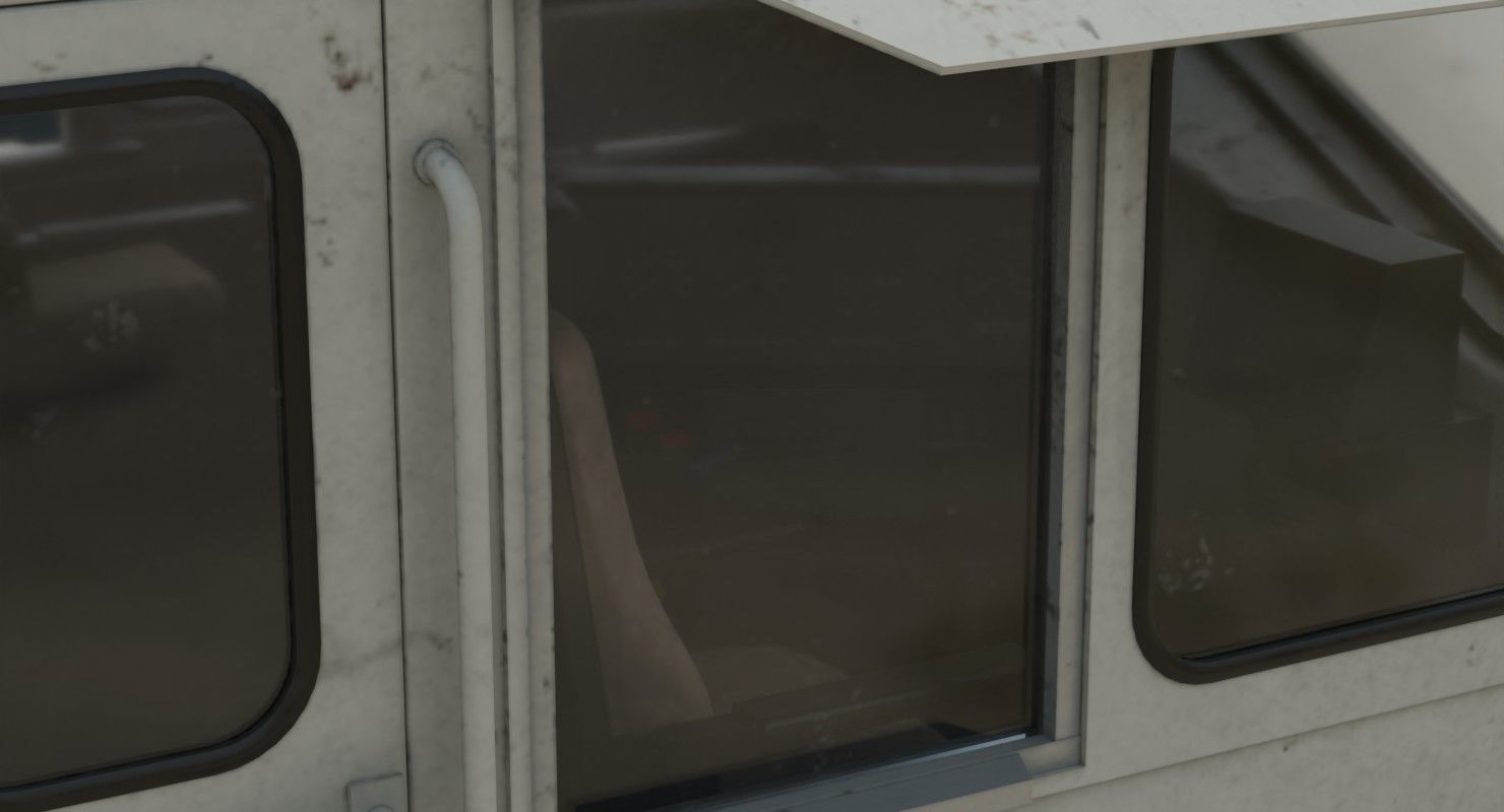 Locomotive And Railcar 1B Low-poly 3D model_20