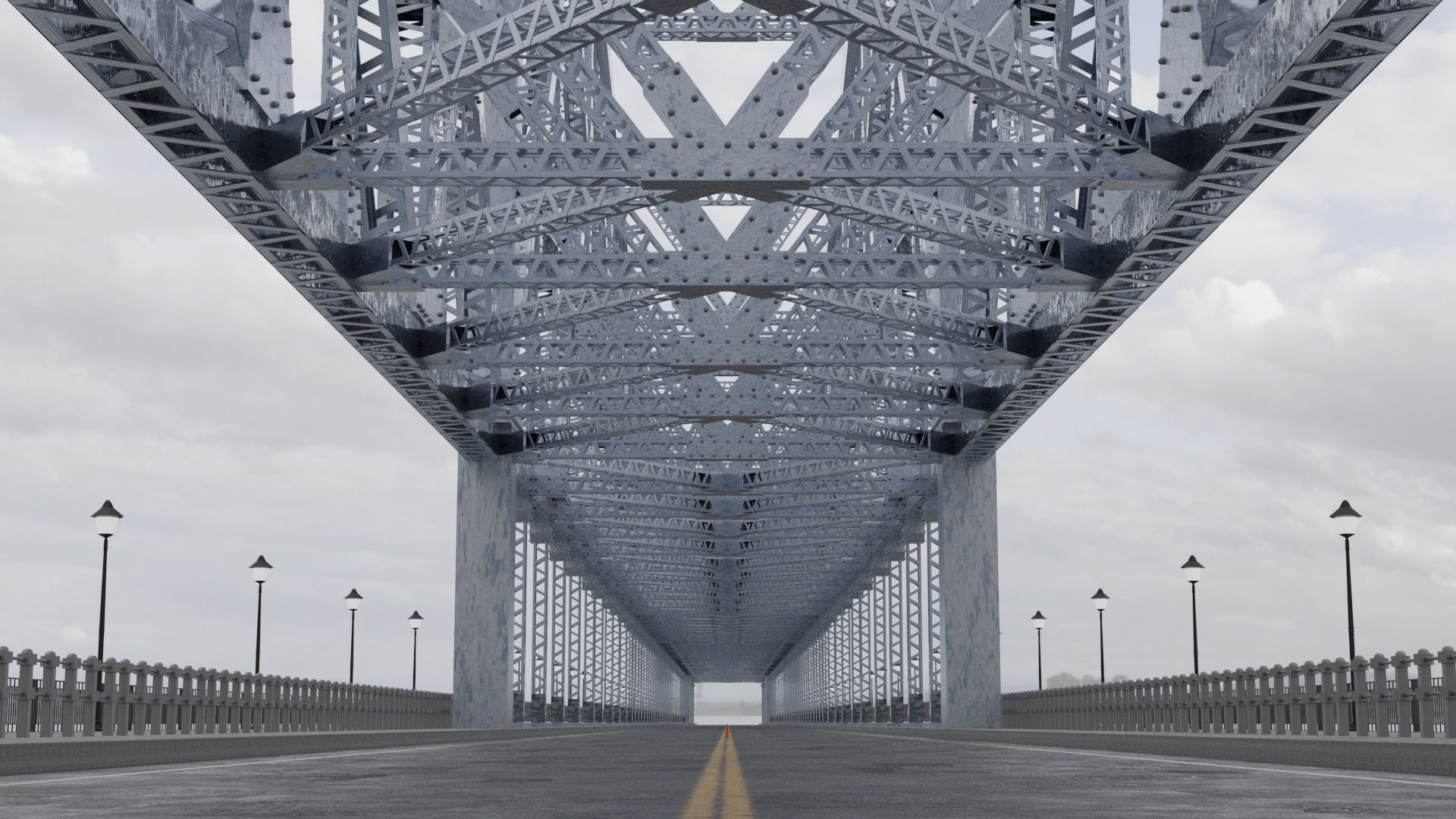 Suspension Type Balanced Cantilever Bridge free 3D model | CGTrader