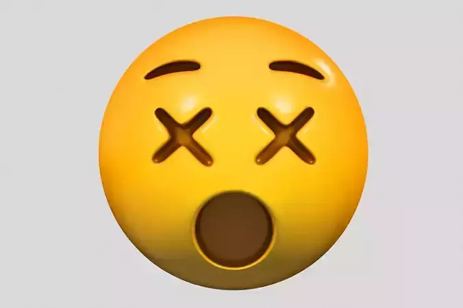 Emoji Dizzy Face 3D model