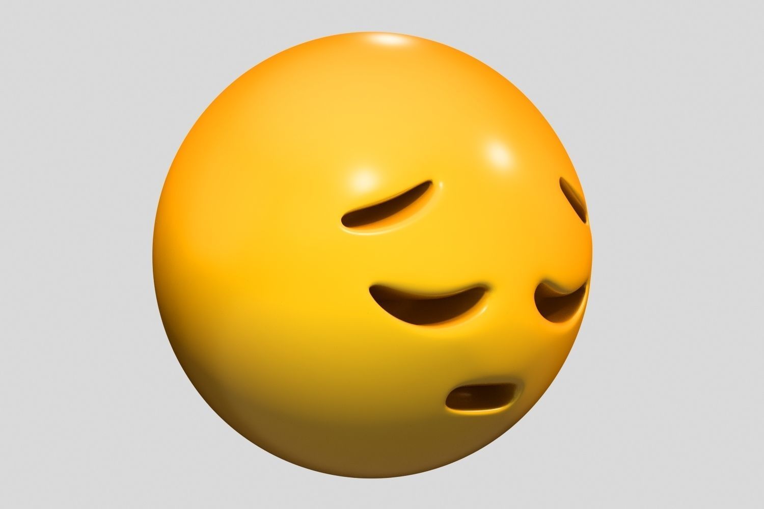 Emoji Pensive Face 3D model_1