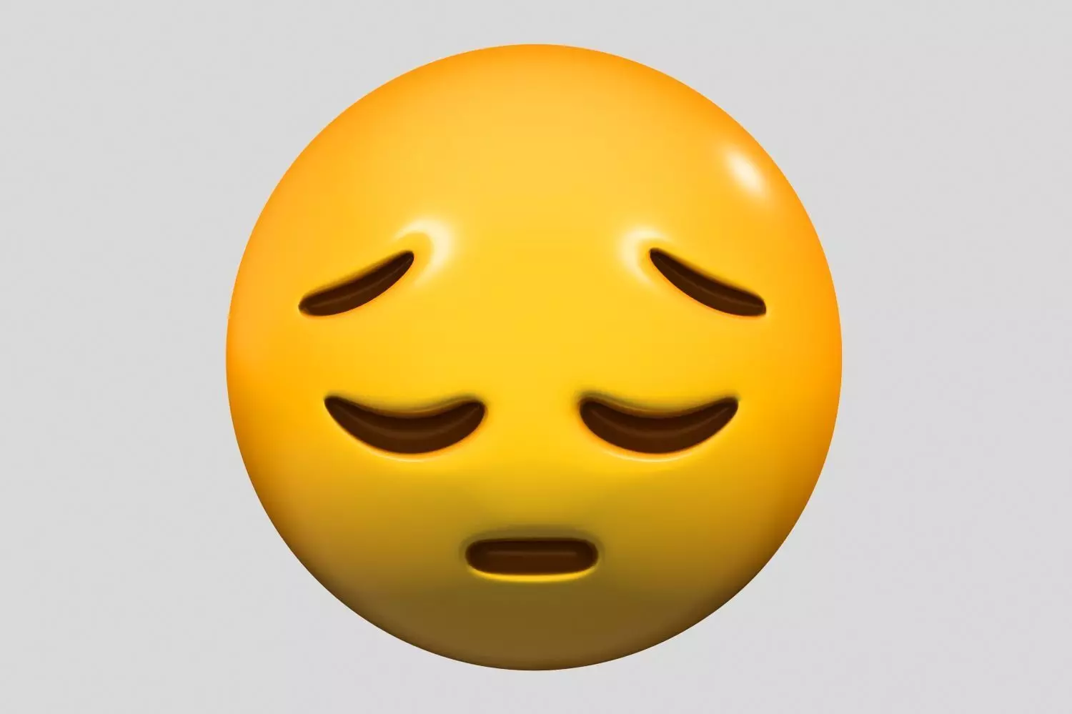 Emoji Pensive Face 3D model_0