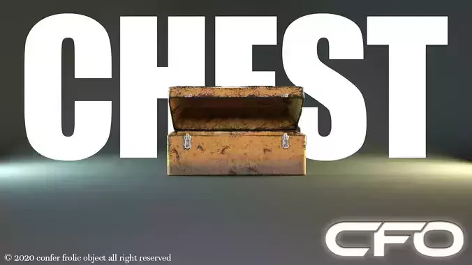 Chest cfo Low-poly 3D model