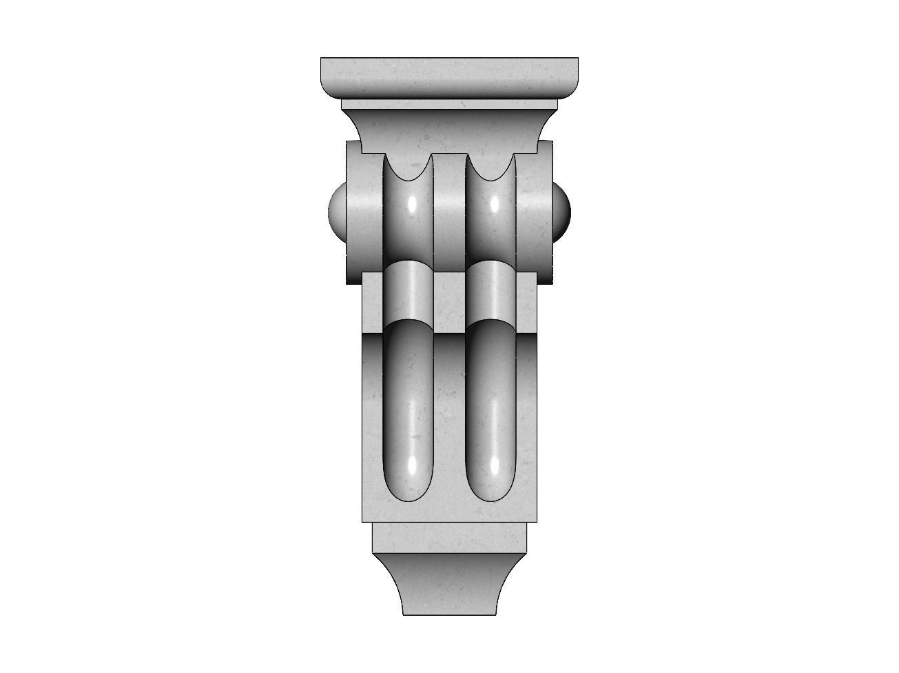 Corinthian Corbel and Bracket 3D print model_1