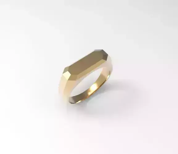 facet geometric ring gold