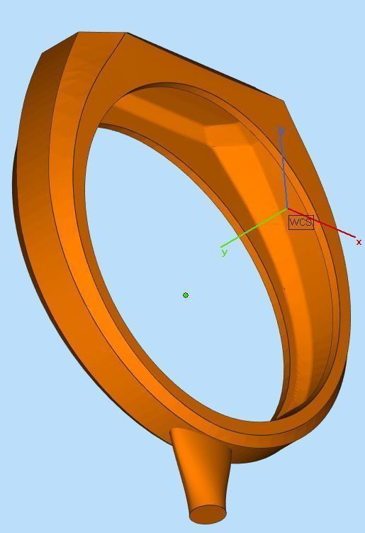 facet geometric ring gold 3D print model_5