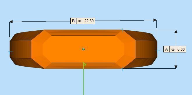 facet geometric ring gold 3D print model_3
