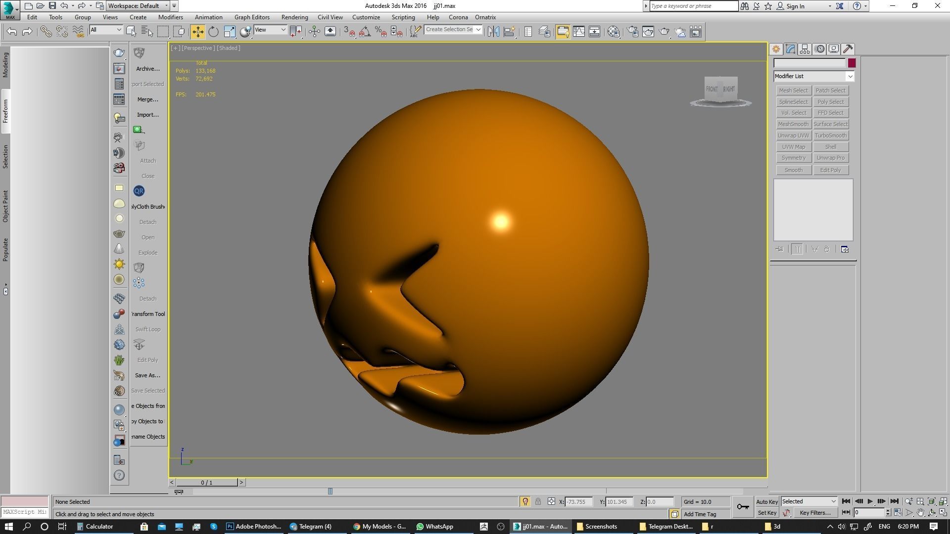 Emoji Confounded Face 3D model_7