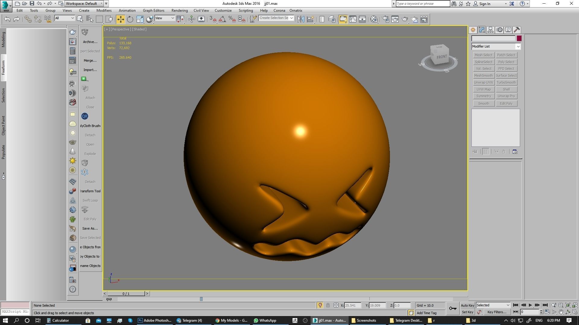Emoji Confounded Face 3D model_8