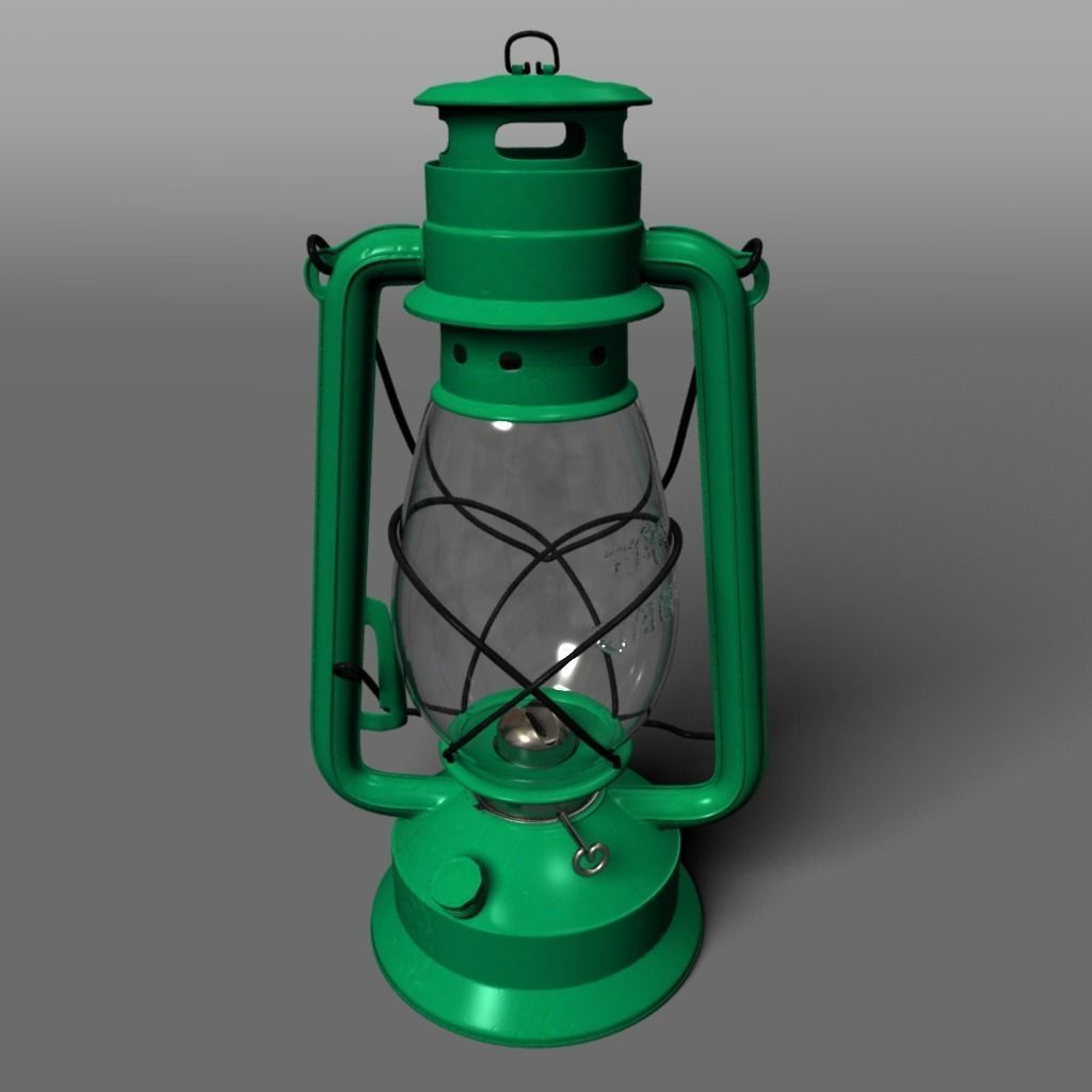 High Details Hurricane Oil Lamp Low-poly 3D model_1