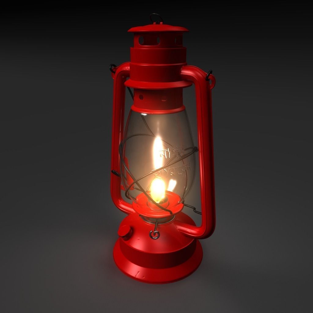 High Details Hurricane Oil Lamp Low-poly 3D model_11