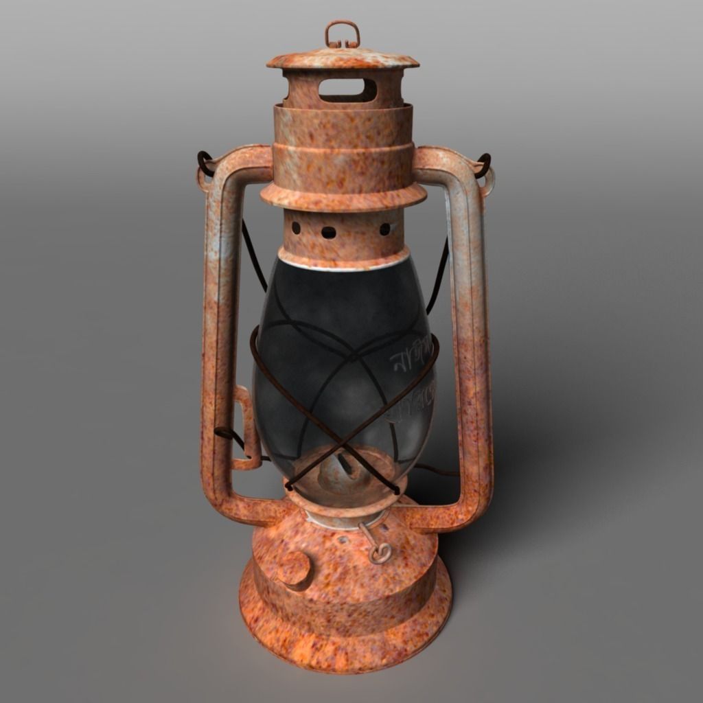 High Details Hurricane Oil Lamp Low-poly 3D model_6