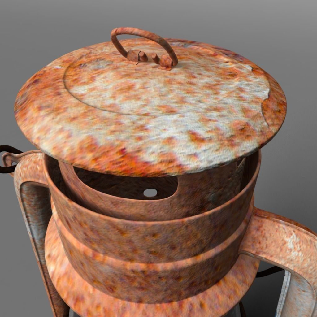 High Details Hurricane Oil Lamp Low-poly 3D model_12