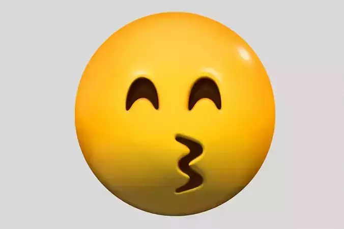 Emoji Kissing Face with Smiling Eyes