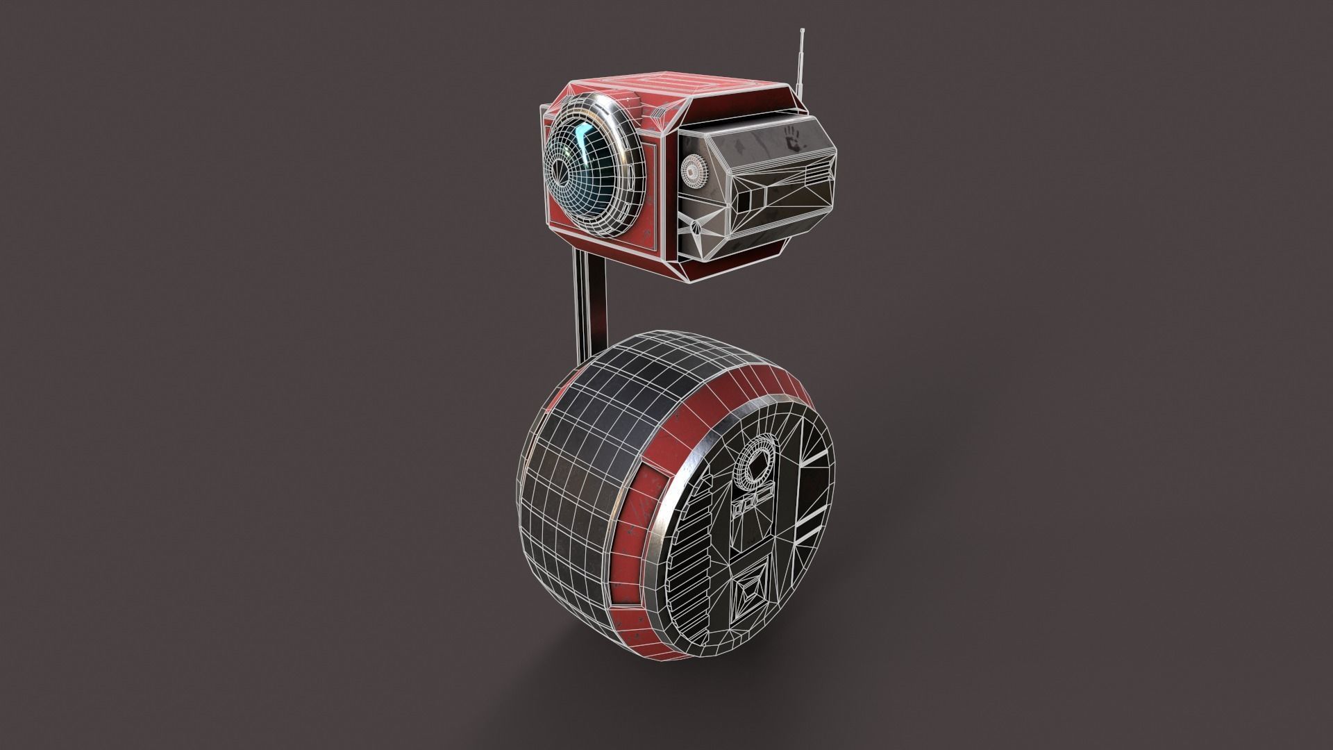 Droid V1 Low-poly 3D model_6