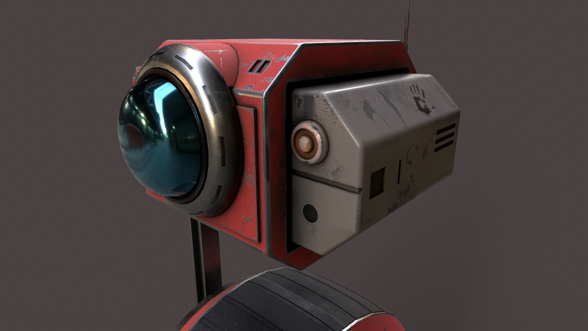 Droid V1 Low-poly 3D model_3