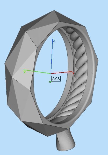 wedding ring verge  3D print model_4