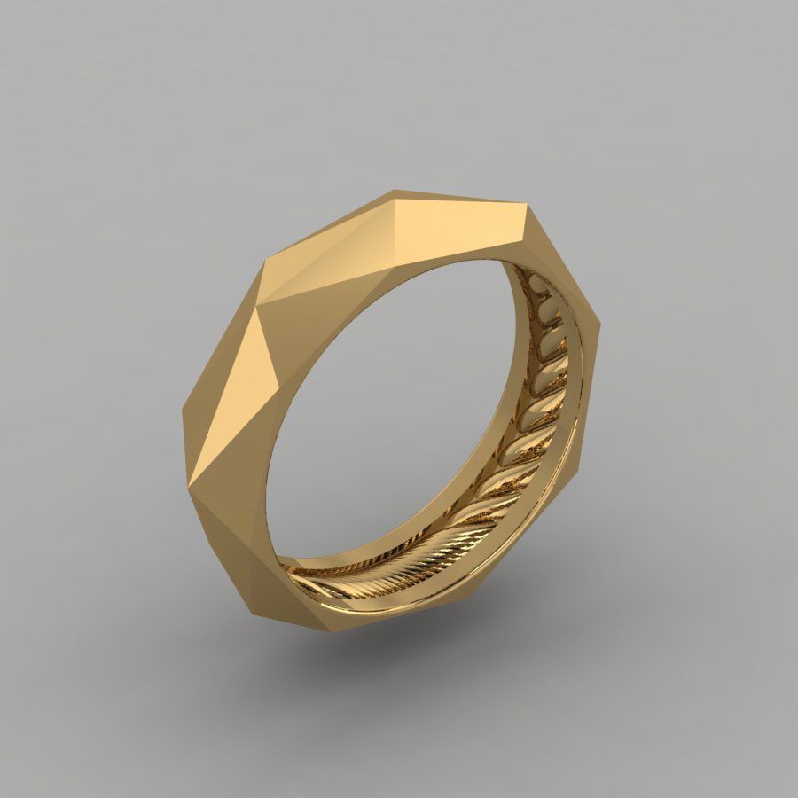 wedding ring verge  3D print model_1