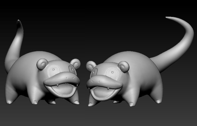 Pokemon Slowpoke Mega Slowbro Slowking 3D print model_2