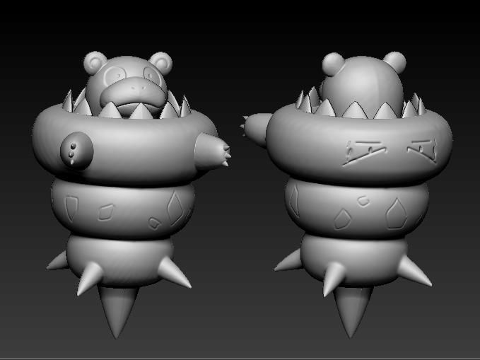 Pokemon Slowpoke Mega Slowbro Slowking 3D print model_6