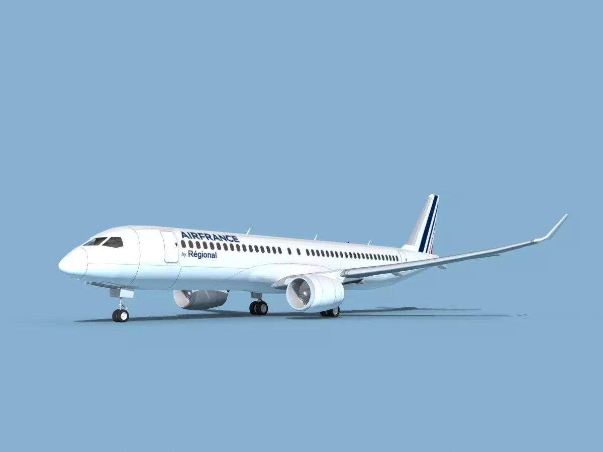 Airbus A220-300 Air France Regional 3D model_0