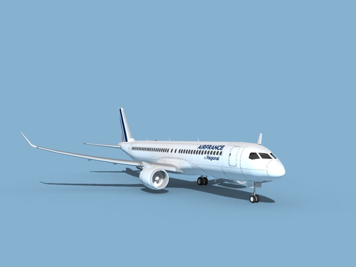 Airbus A220-300 Air France Regional 3D model_2