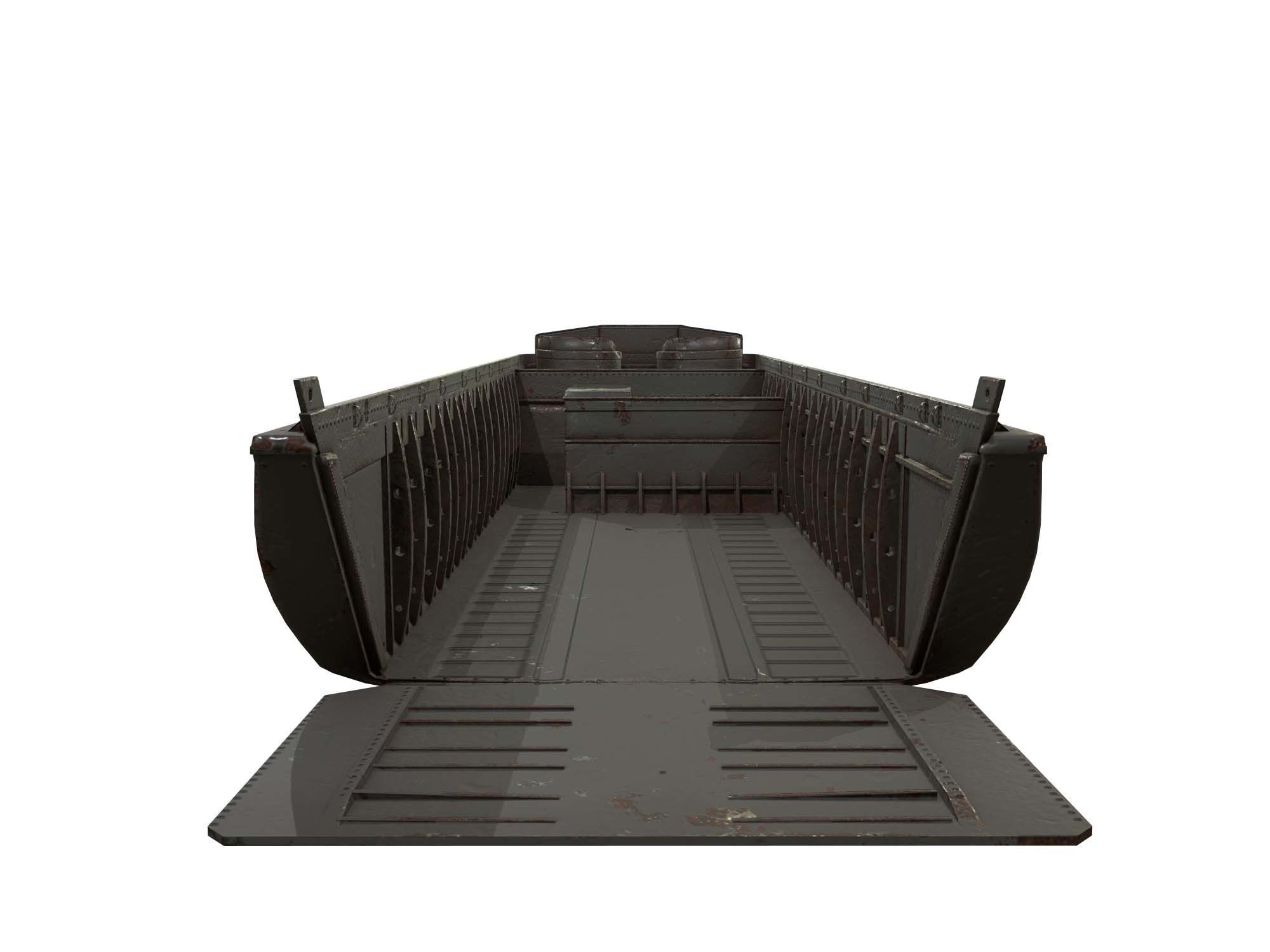 LCVP Landing Craft Low-poly 3D model_7