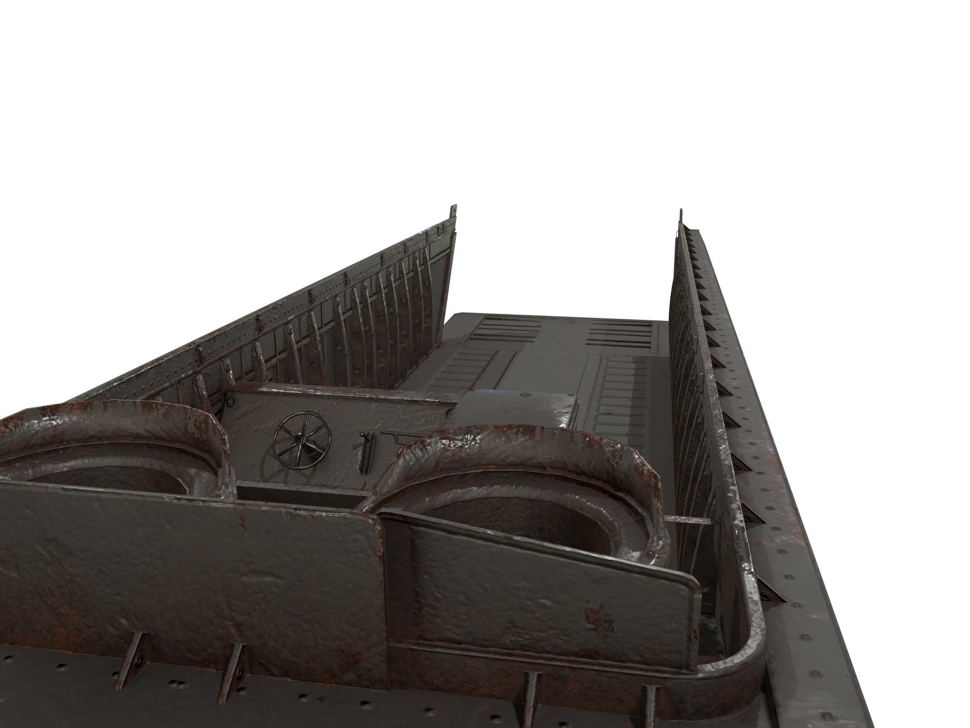 LCVP Landing Craft Low-poly 3D model_5