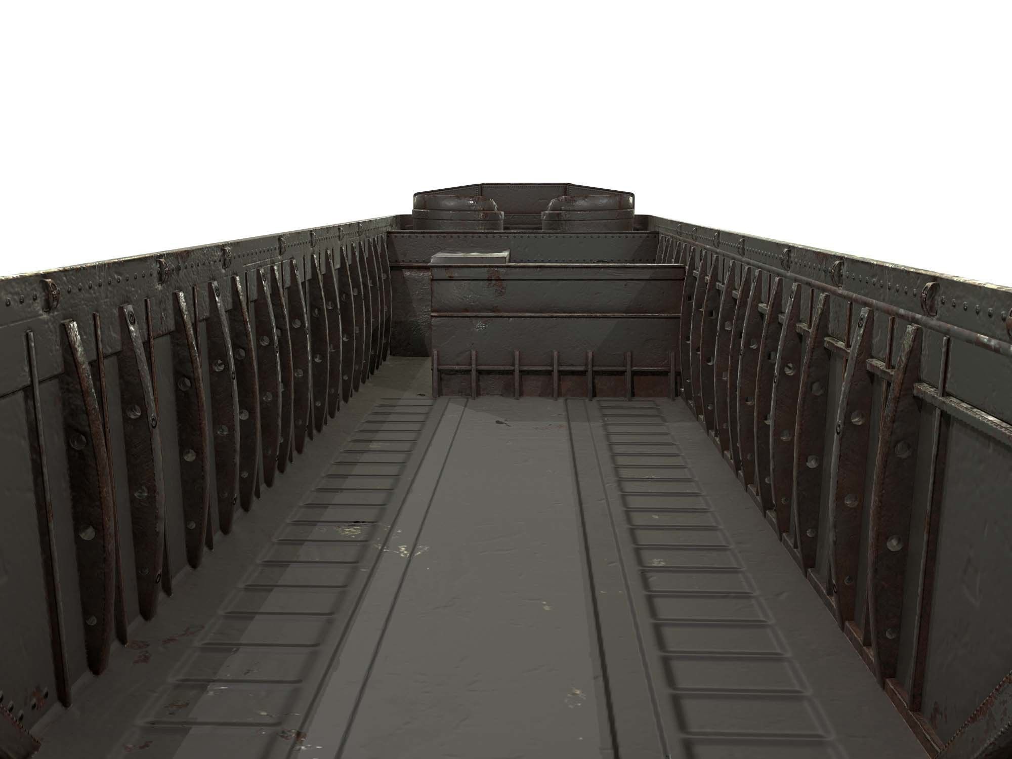 LCVP Landing Craft Low-poly 3D model_2