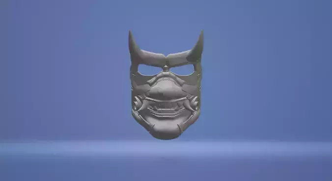 cyber oni mask with filters 3D print model