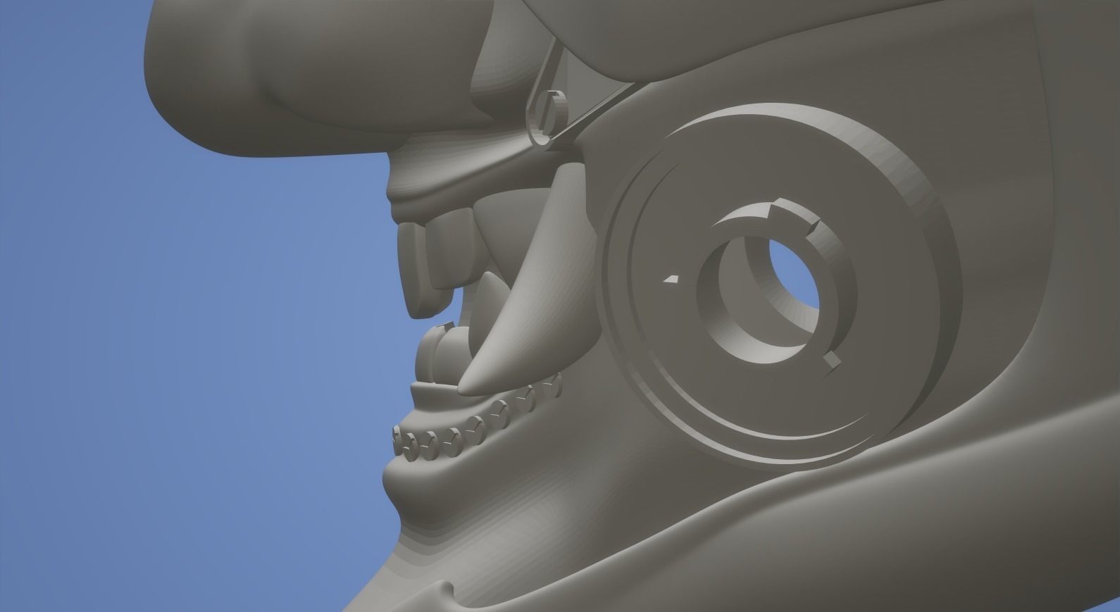 cyber oni mask with filters 3D print model_6
