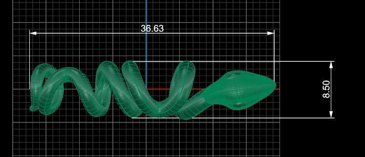 Snake rose gold ring 3D print model_3